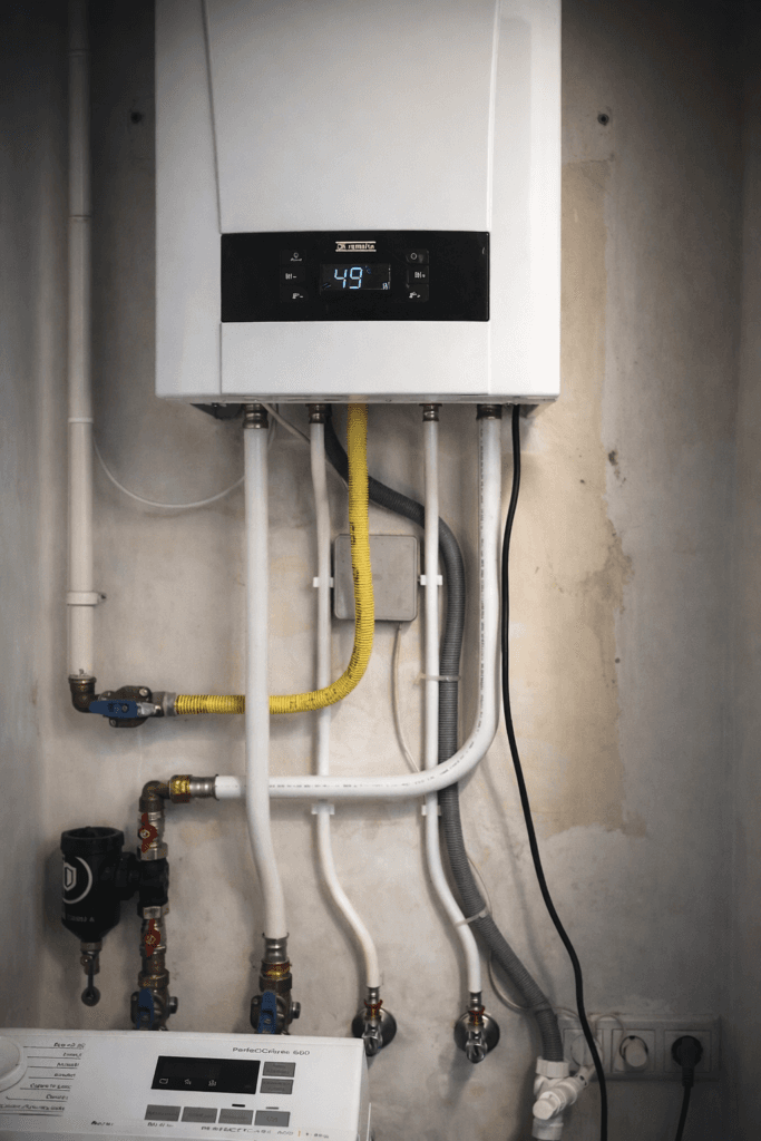 Telepítési helyzetkép – Valós helyszíni állapotkép a telepítés közbeni munkáról